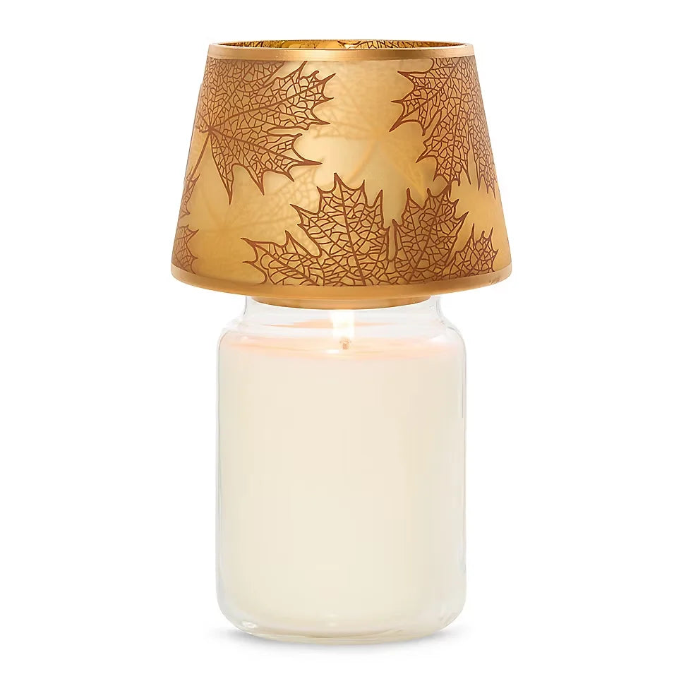 Crackle Leaves Jar Candle Shade