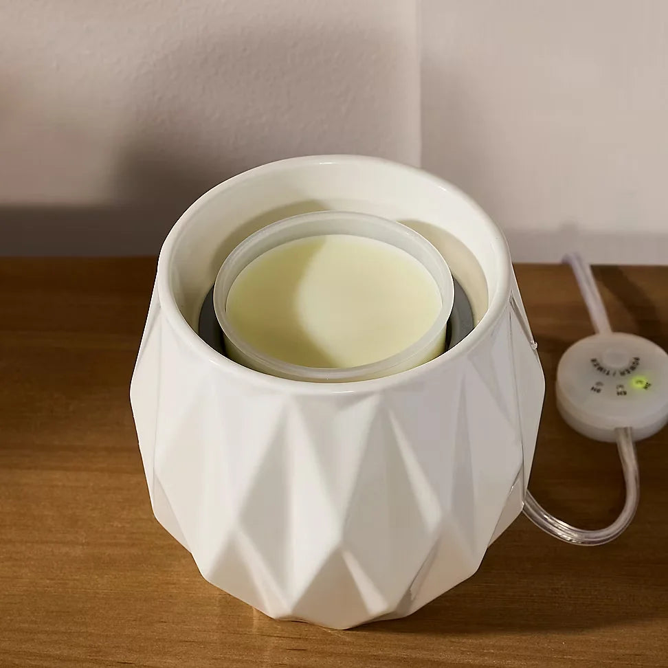 White Sculpture Scenterpiece® MeltCup Warmer