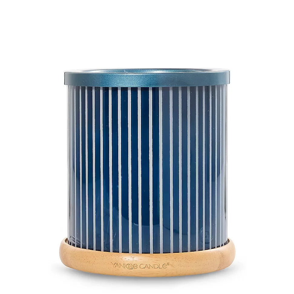 Striped Wood Hurricane Scenterpiece® MeltCup Warmer