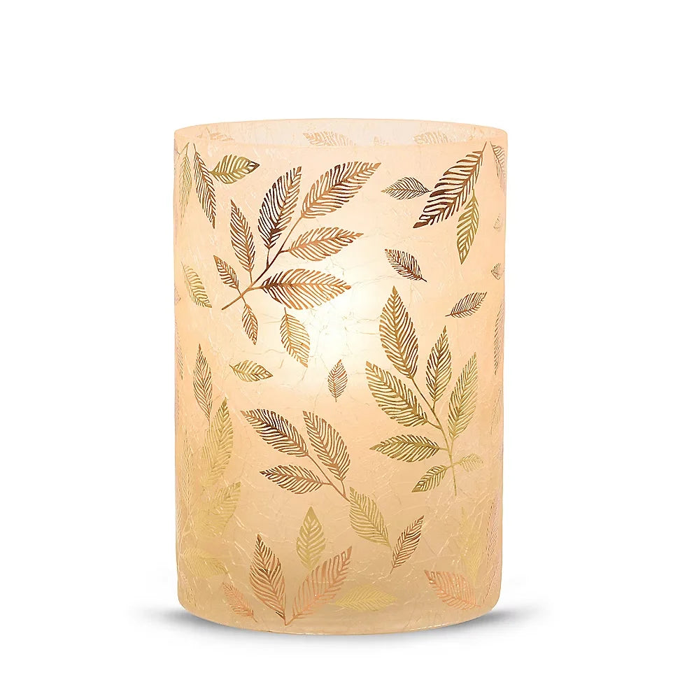 Frosted Gold Jar Candle Holder