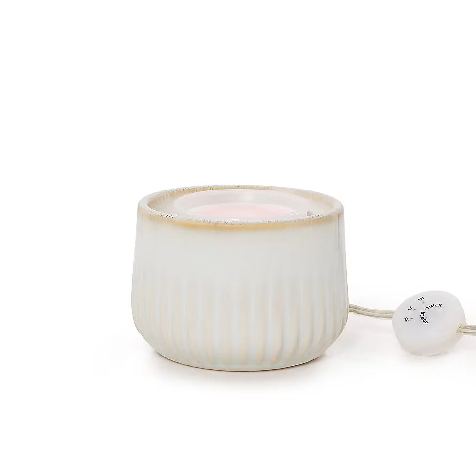 Ridged Ceramic Scenterpiece® MeltCup Warmer
